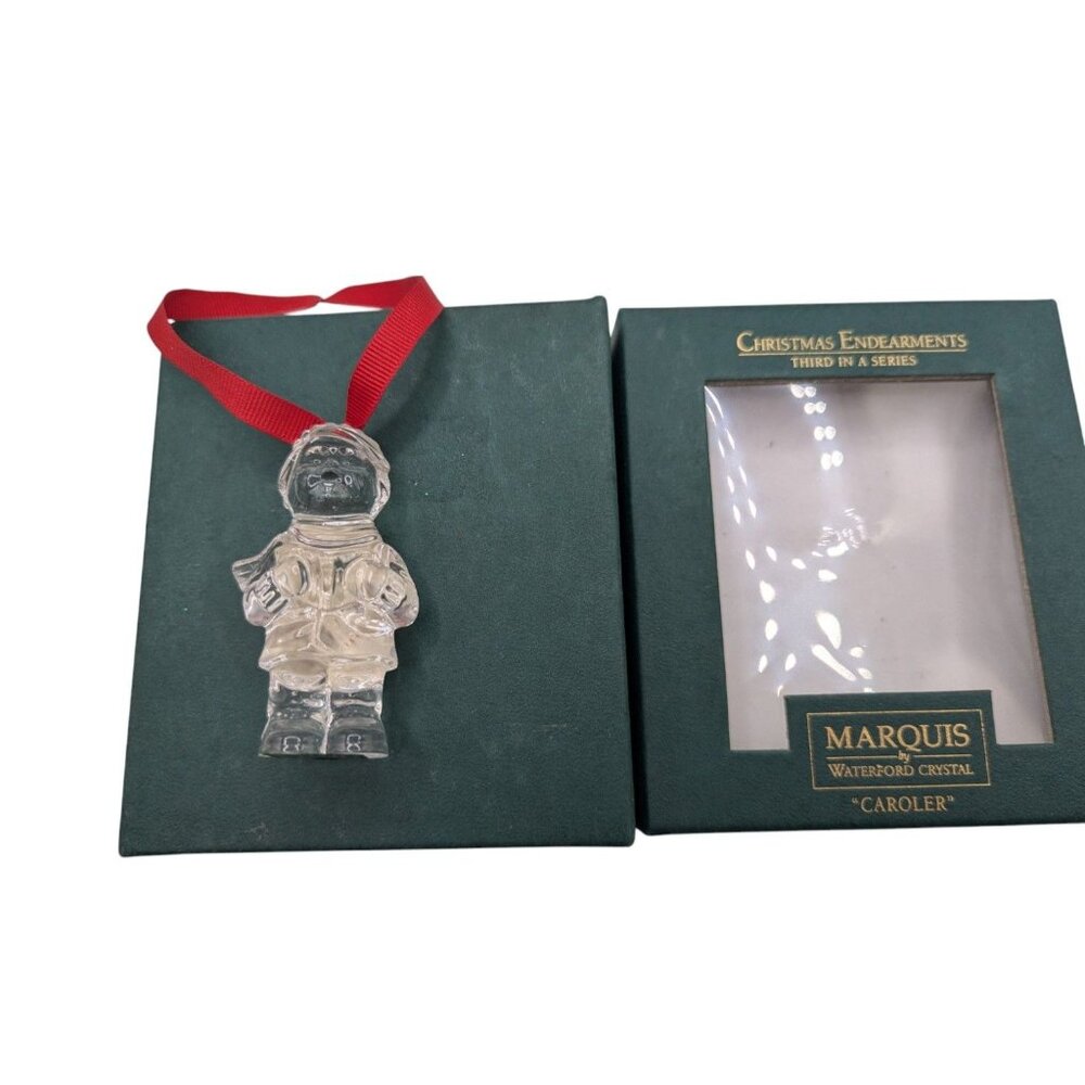 Marquis By Waterford Crystal "Caroler" Ornament Christmas Endearments Third In A